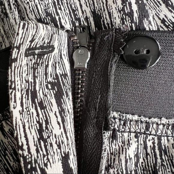 Monochromatic Black White Stretchy Print High Waist Pencil Skirt S - Picture 11 of 13